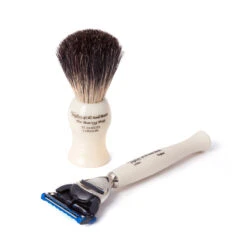 No. 74 Fusion Shaving Set -Taylor Old Bondst J05035 No 74 Imitation Ivory Fusion Razor and Badger Brush 1200x1200px 48efc803 cc95 41b2 8c44 221e8f6bf344